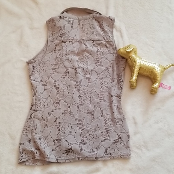 Junior's lacey sleeveless tank Derek Heart size S - Picture 3 of 5